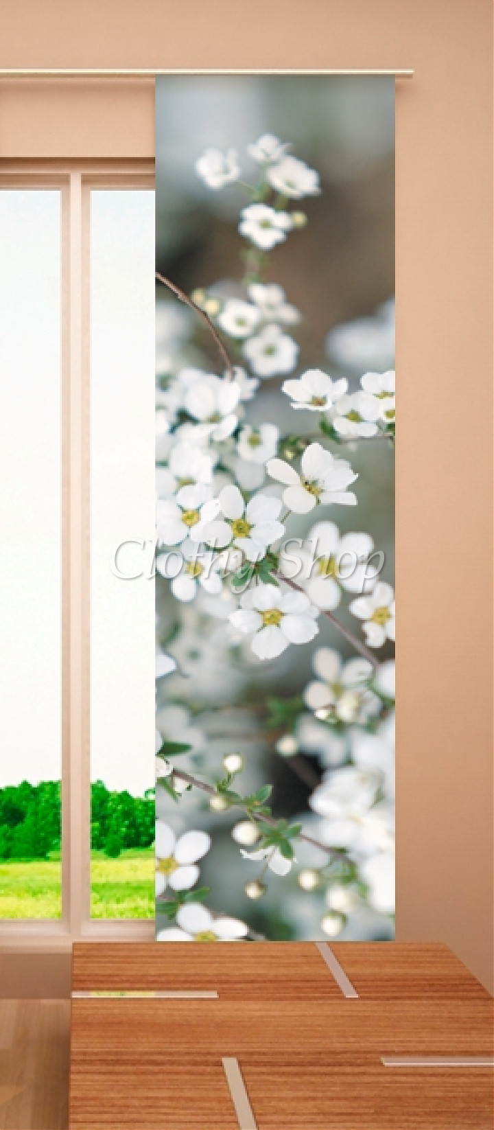 Японские панели  Garden Белый цвет
