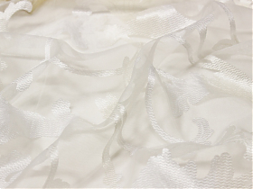Textil Exspress organza devore 906 crema bianco