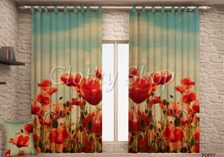 Фотошторы Garden POPPY (маки)