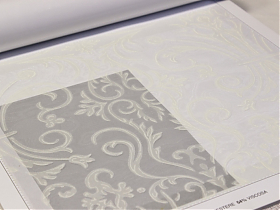 VOILE DIS. 016 BEIGE DEVORE' ST/443 COL. BIANCO